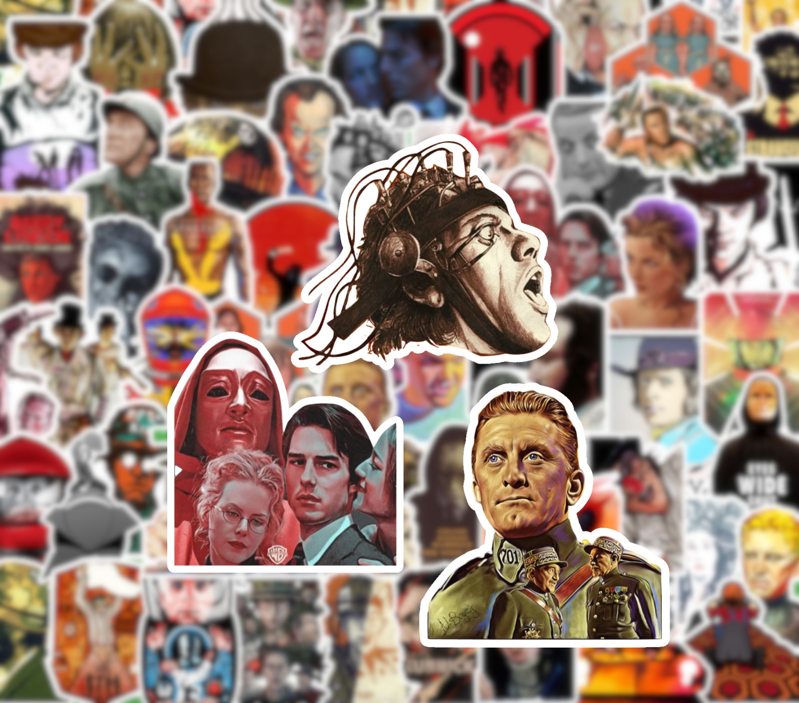 25/50 Stanley Kubrick Movies Sticker Pack – Matte Vinyl – Clockwork Shining 2001