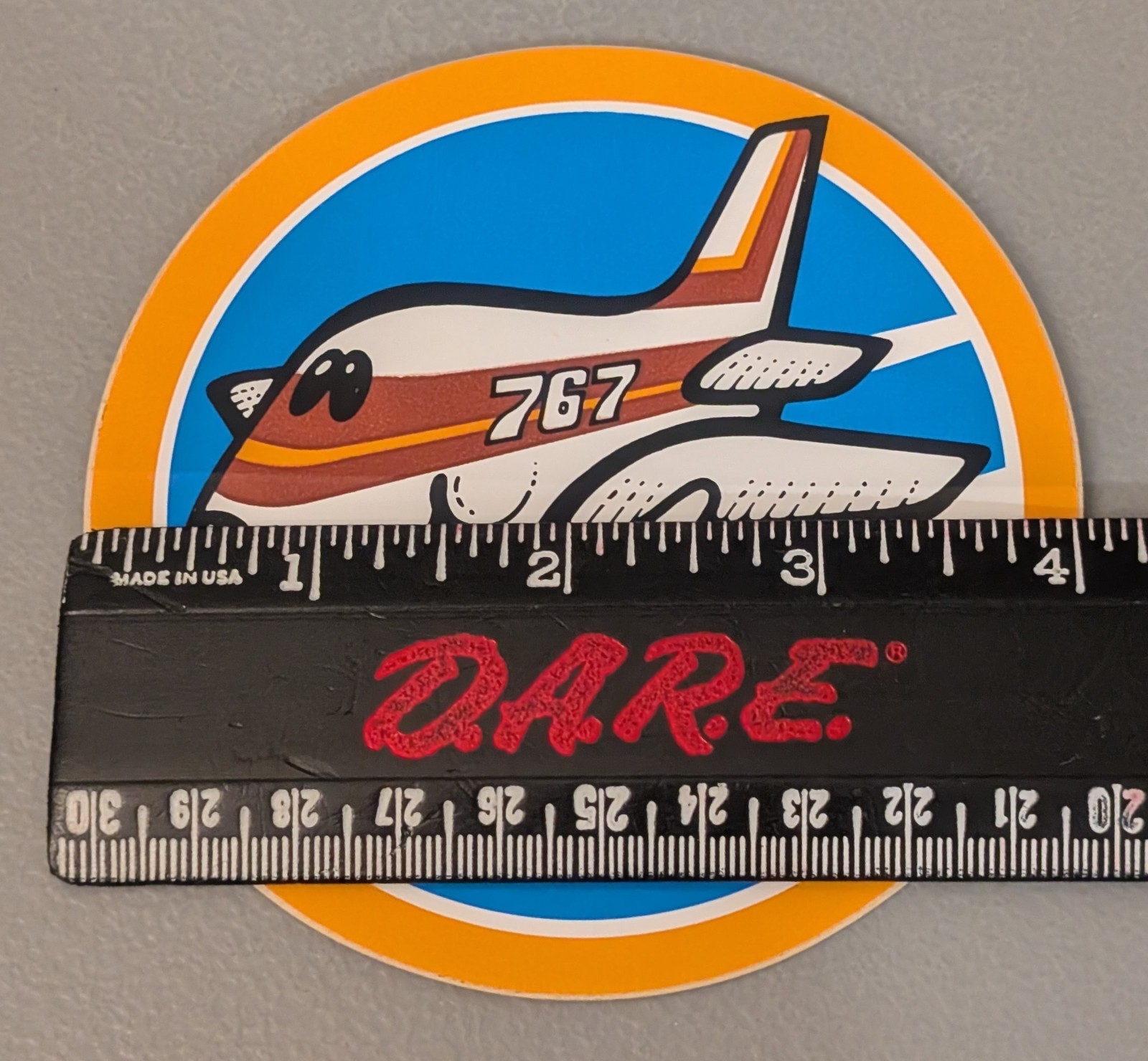 Vintage Boeing 767 Airplane Sticker – 80s Pudgy Aviation Plane Aircraft Jumbo