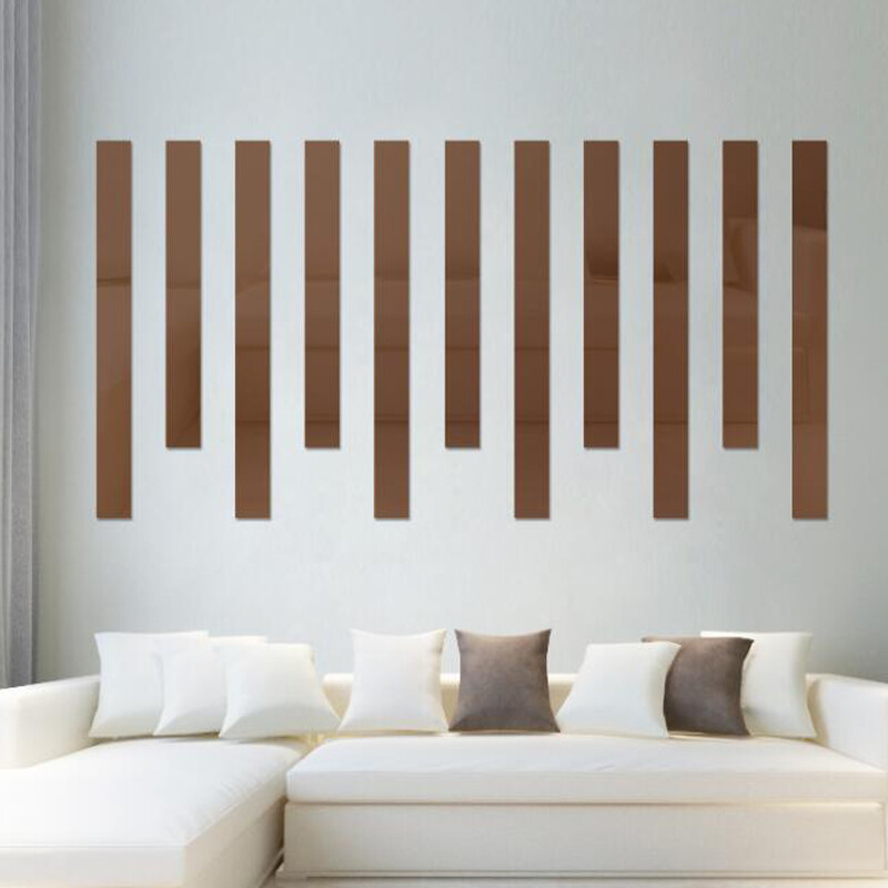 Self Adhesive Acrylic Wall Ceiling Gold Background Lines Edging Strip Room Decor