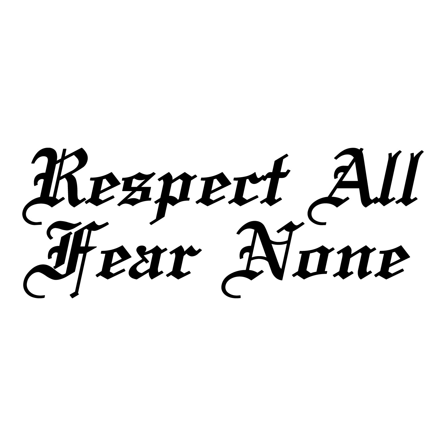 Respect All Fear None Custom Sticker Decal Car Truck Window Computer