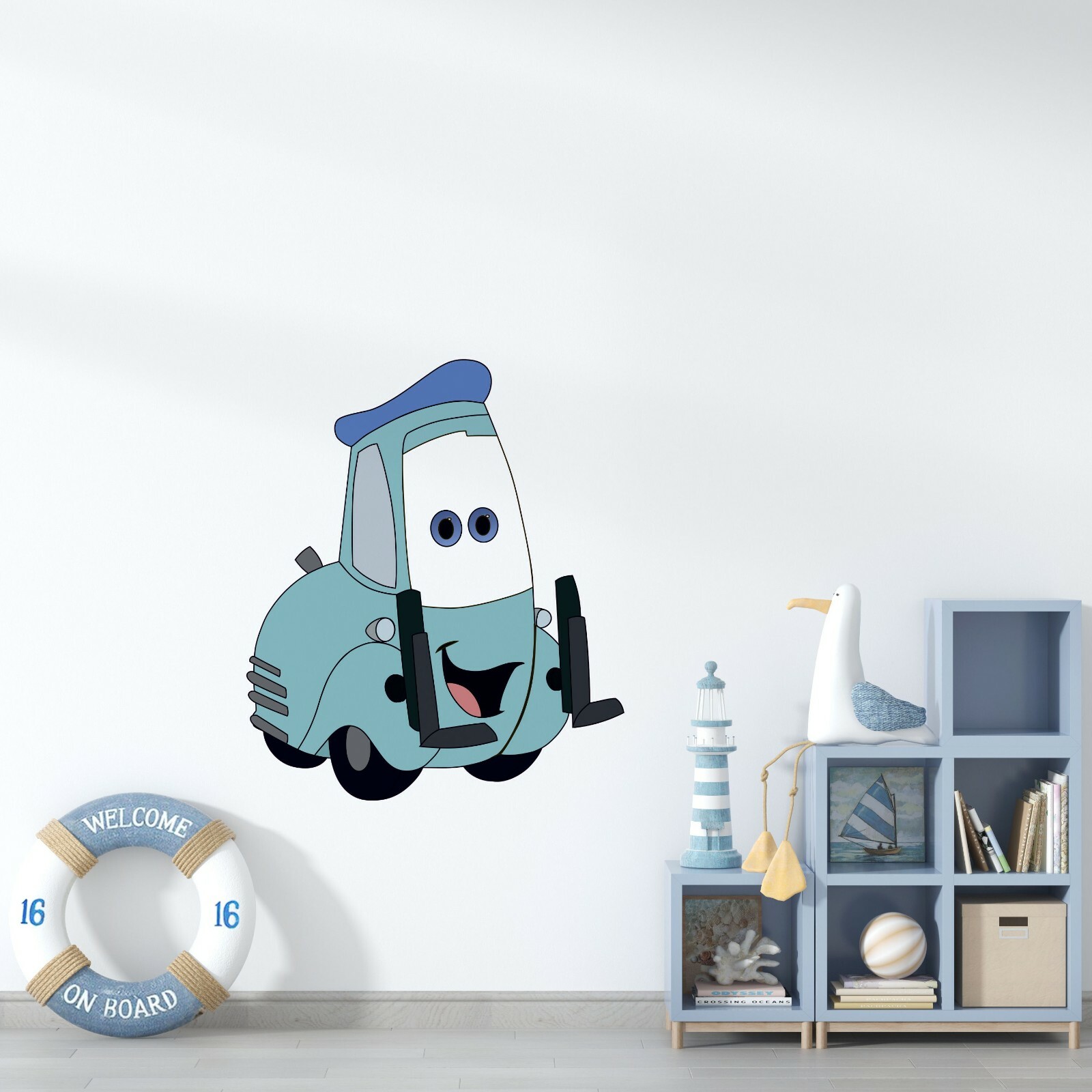 Kids Bedroom Forklift Cars Movie Character Guido Design Vinyl Wall Decal 20×23