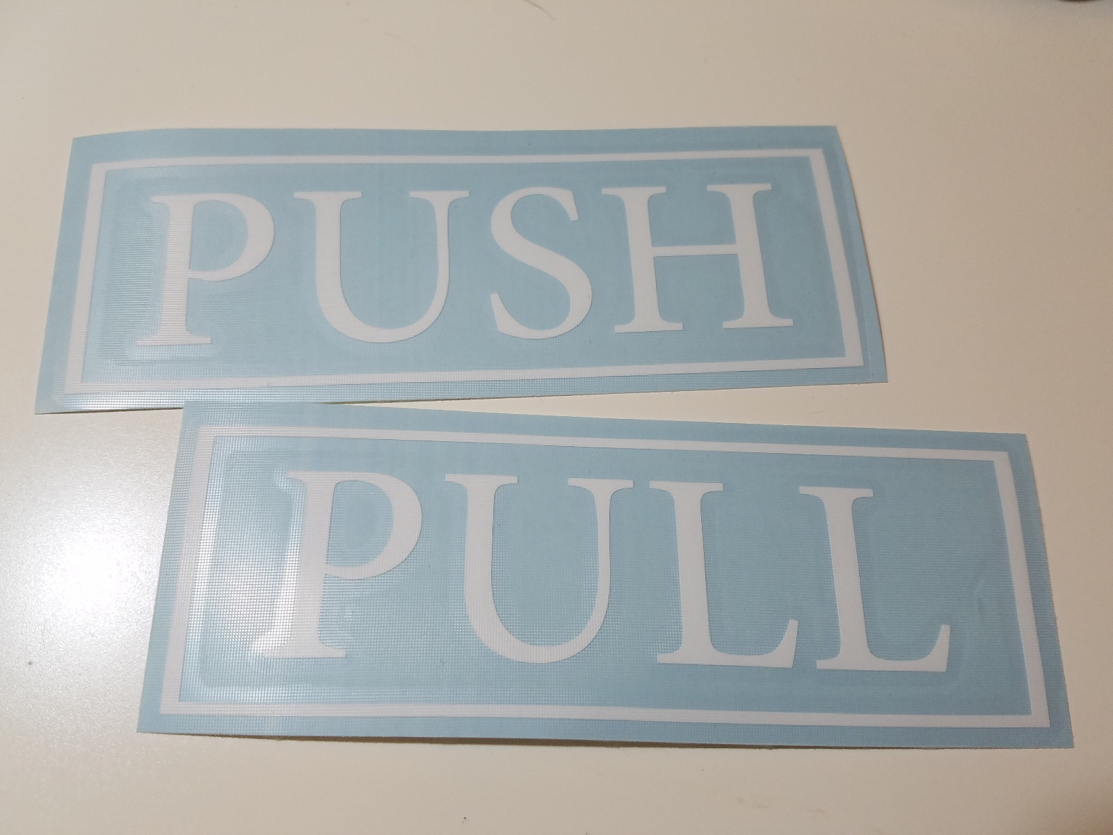 PUSH PULL Vinyl Stickers – Door Labels Exit Entrance – Die Cut Decals