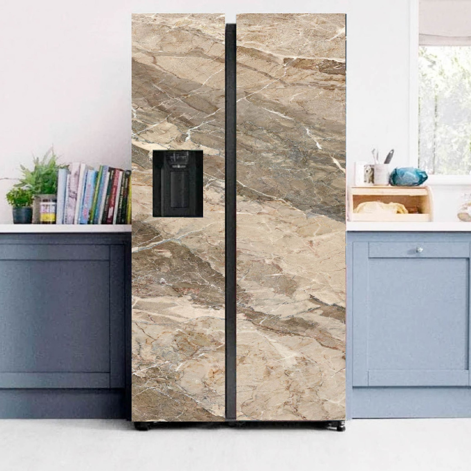 Marble Refrigerator Wrap, Home Kitchen Decor Upgrade