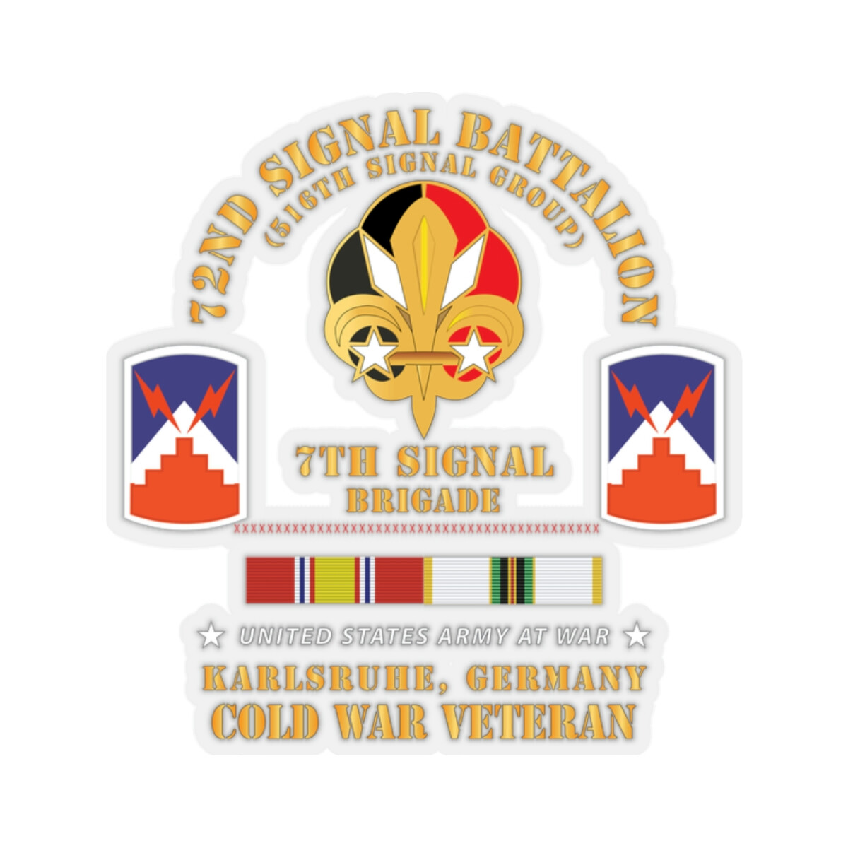 Kiss-Cut Stickers – Army – 72nd Signal Bn, 516th Signal Gp, 7th SIgnal Bde, Karl