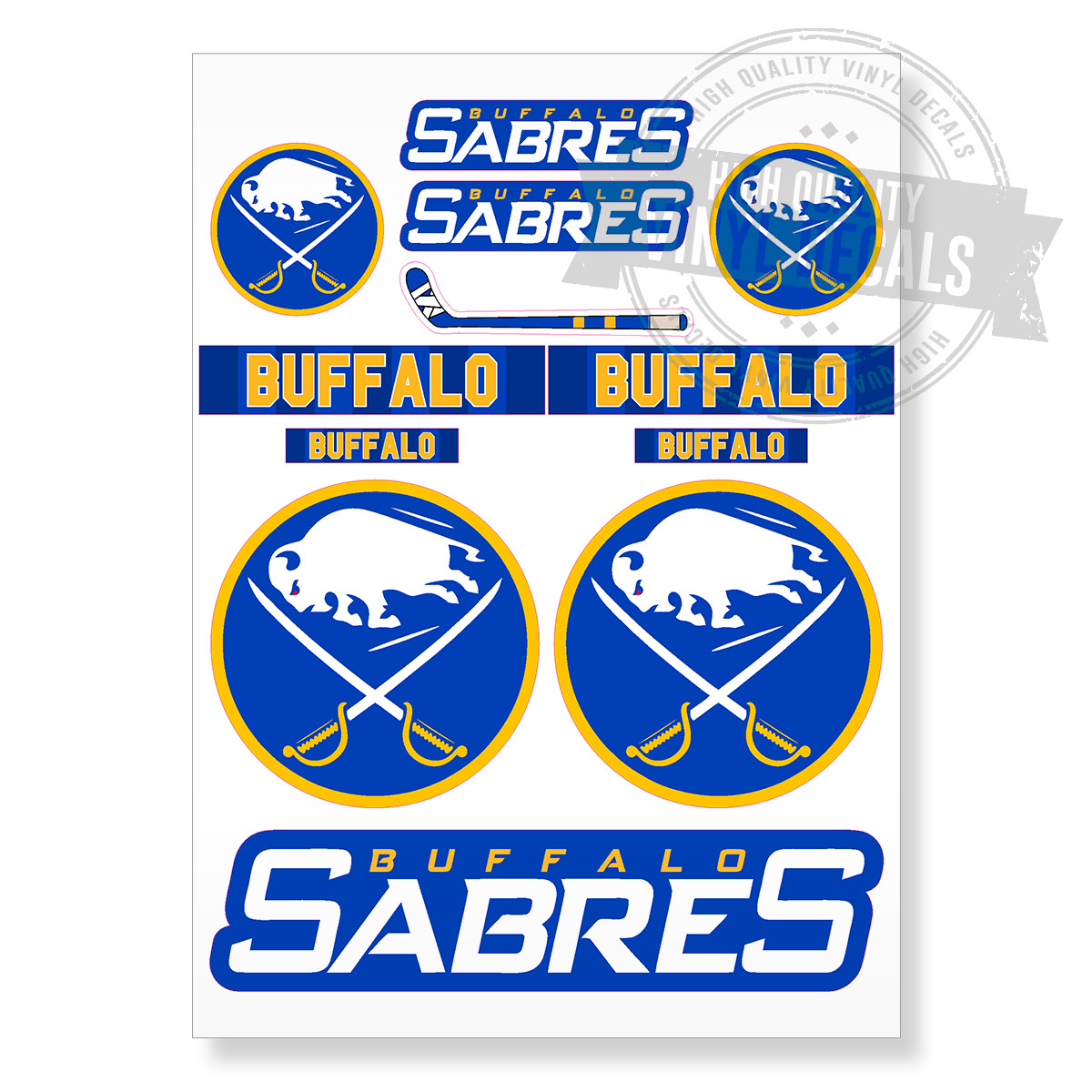 Buffalo Sabres NHL Hockey A4 High Quality Printed Vinyl Decal Sticker Kit New