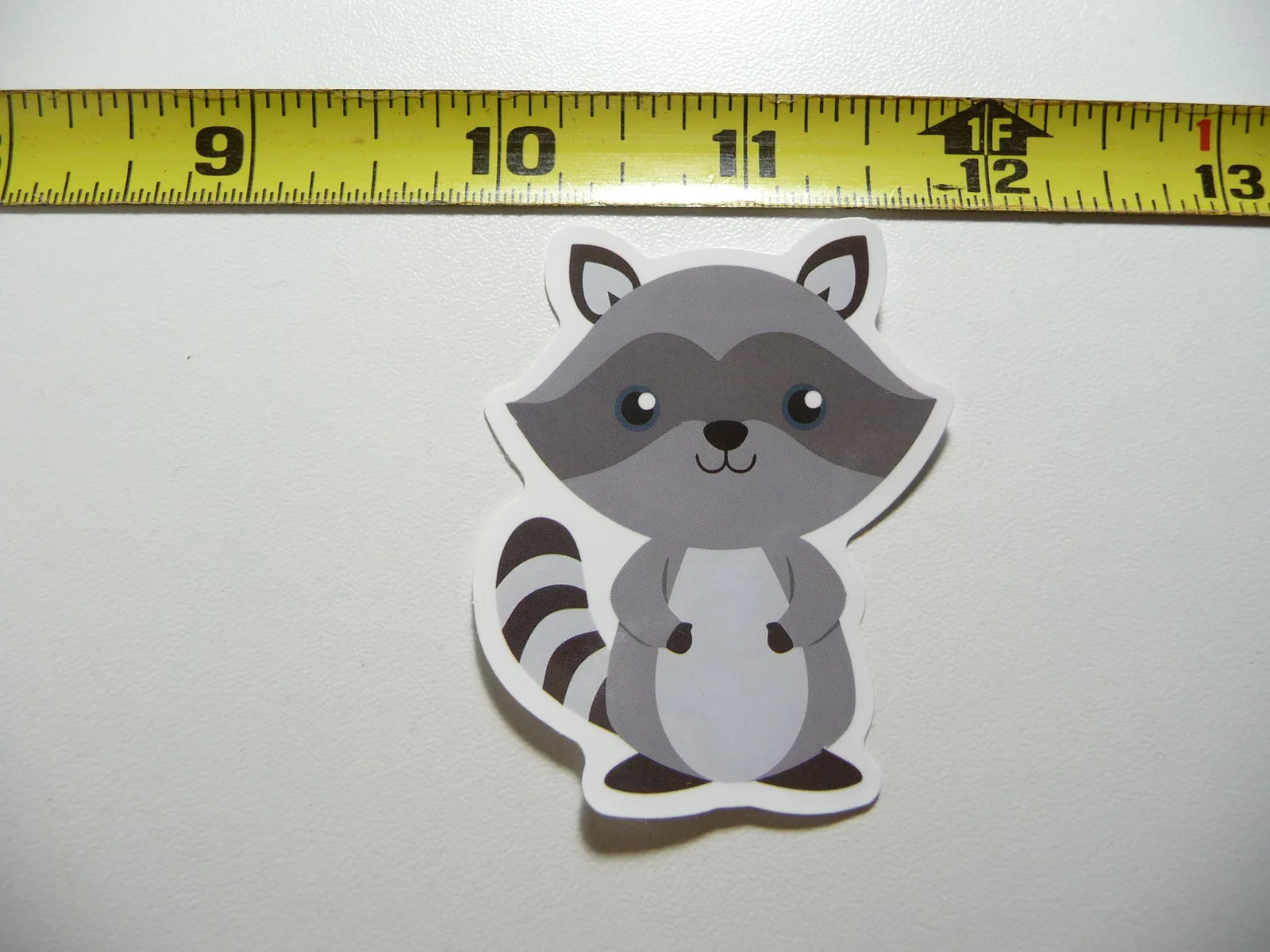 RACCOON BABY WAITING FOR YOU SMALL STICKER DECAL WILD ANIMAL PET BANDIT MASKED
