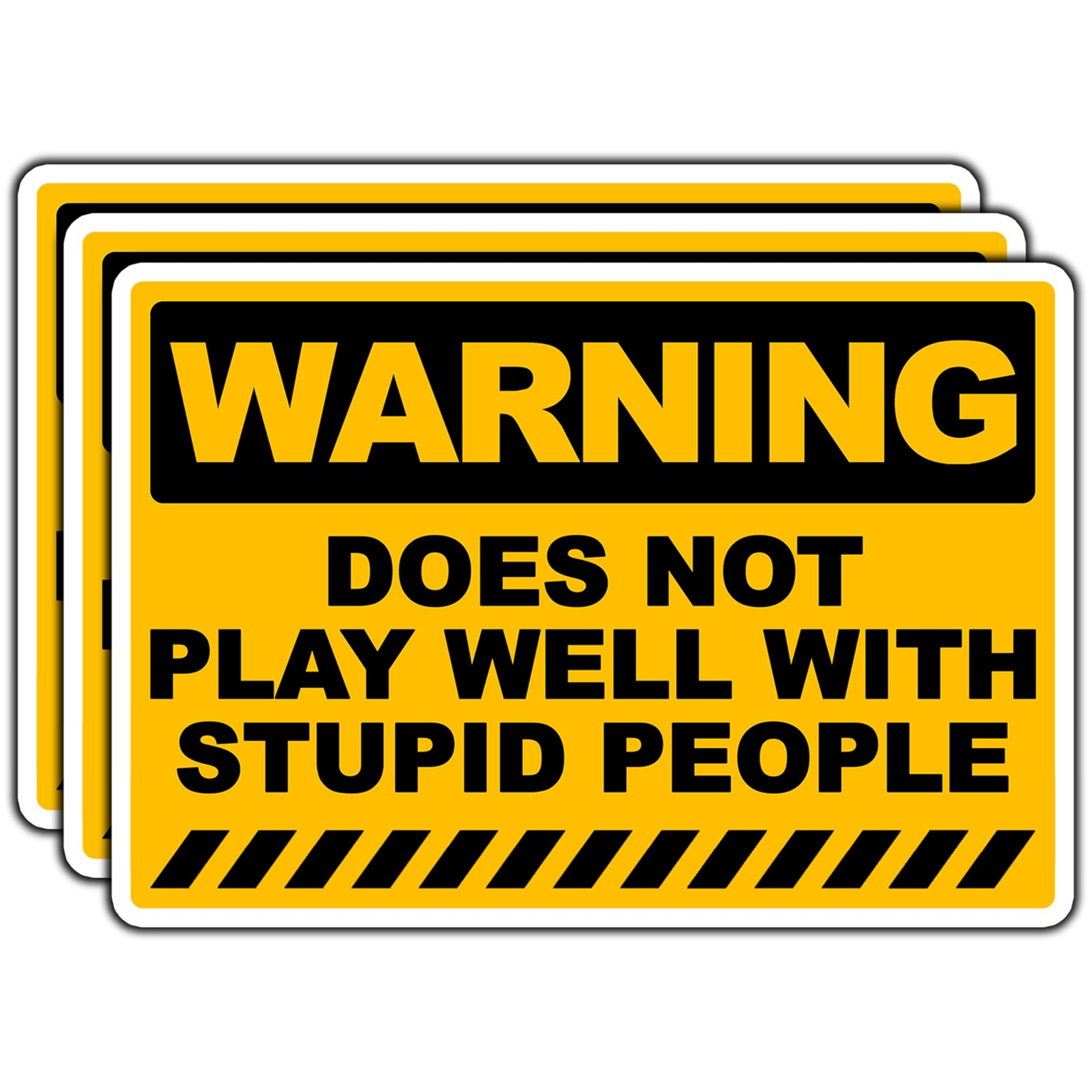 LOREARA Funny Stupid People Sticker 3×2.1 Inches
