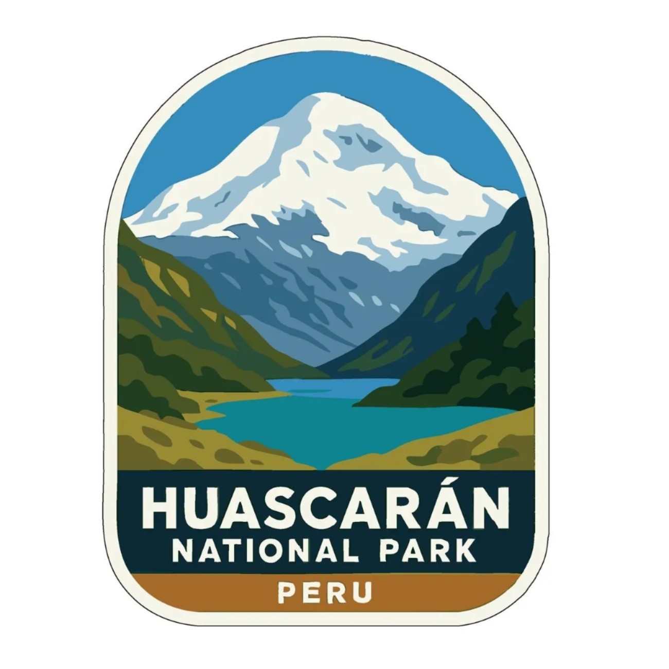 Huascarán Peru Iron On Heat Transfer Vinyl HTV Die-Cut World National Parks