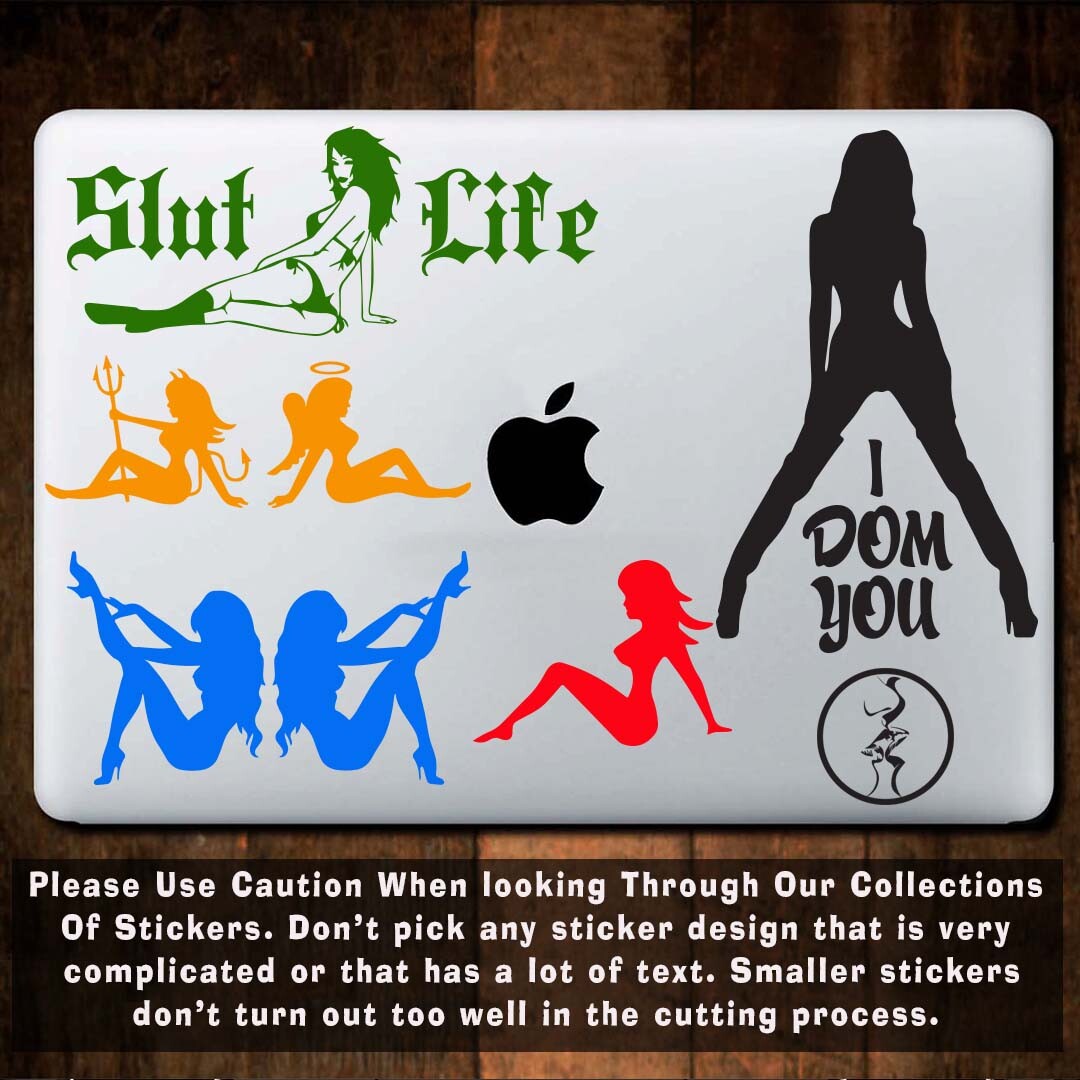 Sexy Girls I Dom You Domination S&M Boots Naked JDM women Sticker Decal