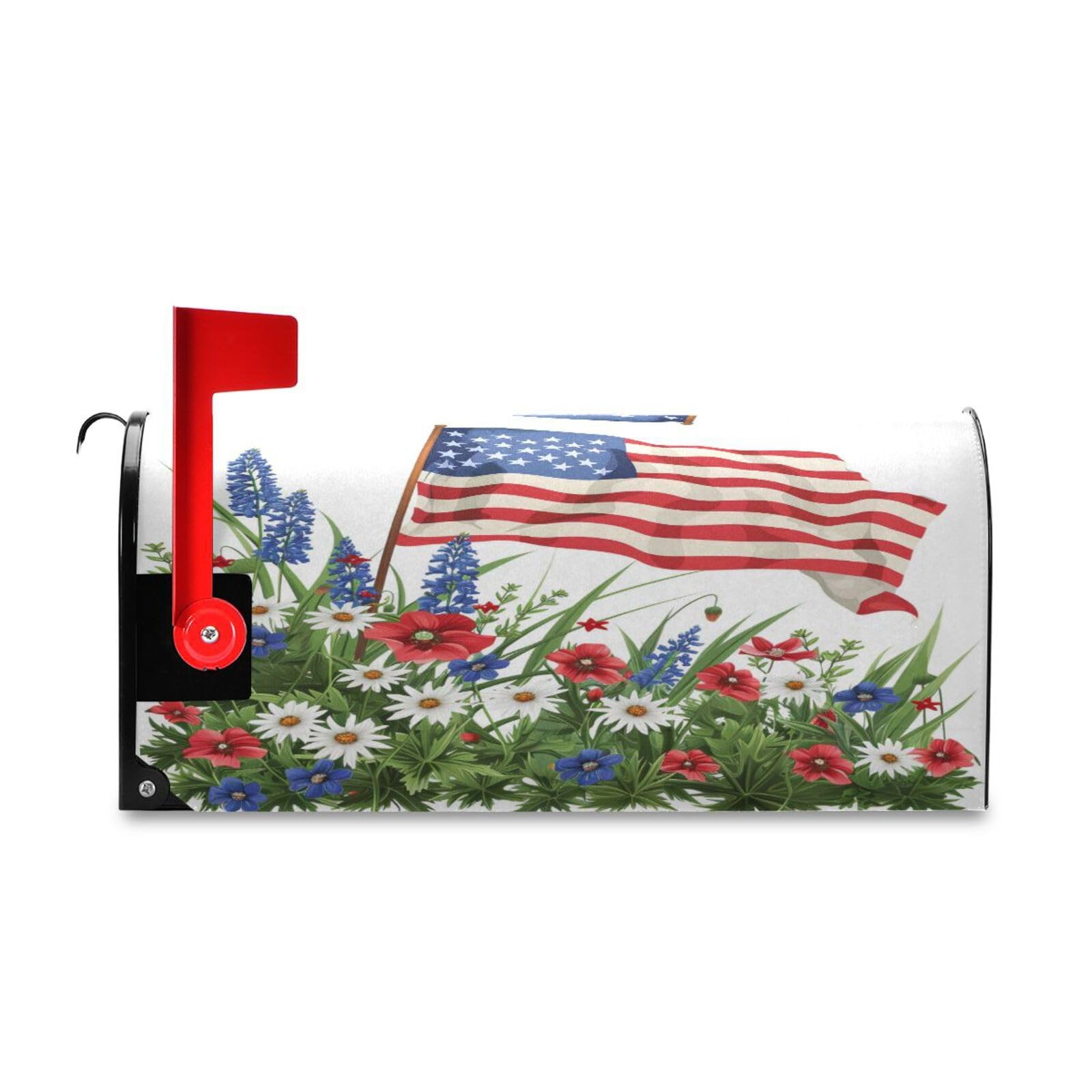 Senya July Fourth Mailbox Covers – American Flag 18×20.7in, 1