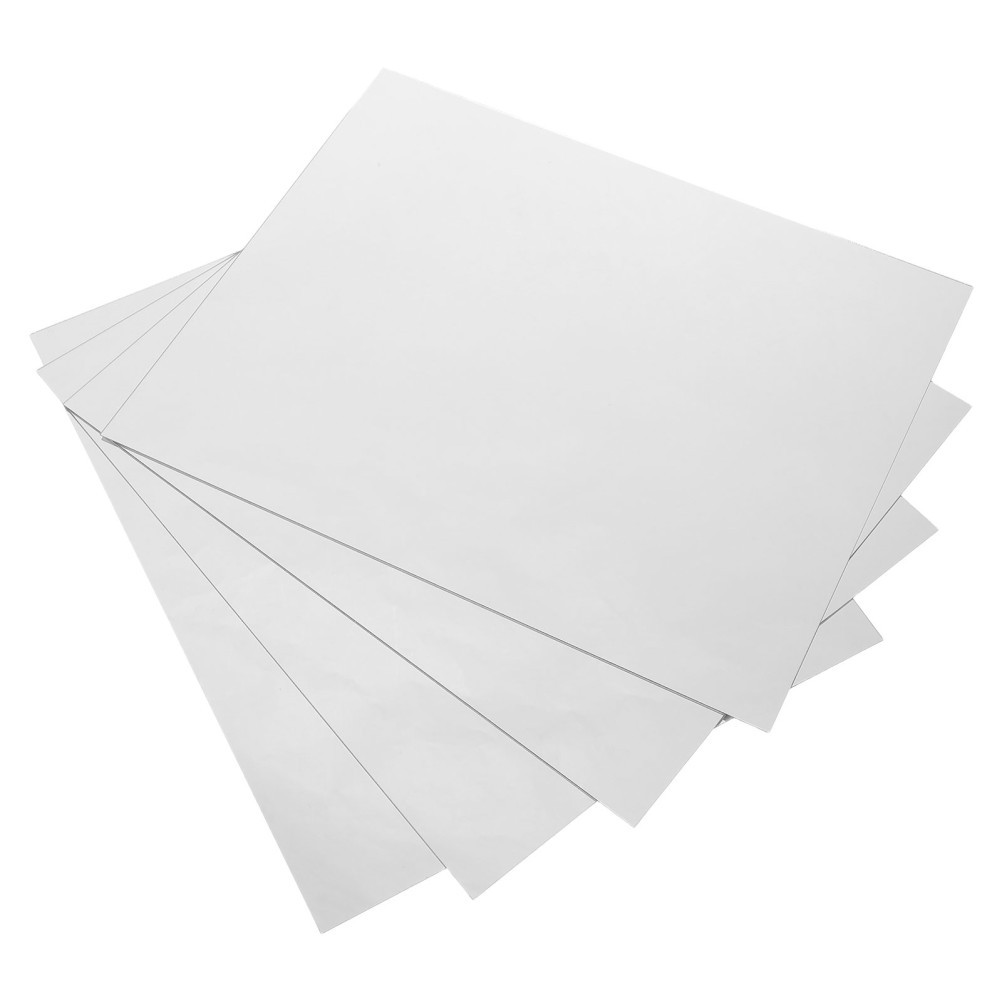 4Pcs Reusable Acrylic Mirror Sheet Tiles Self Adhesive for Small Space DIY Decor