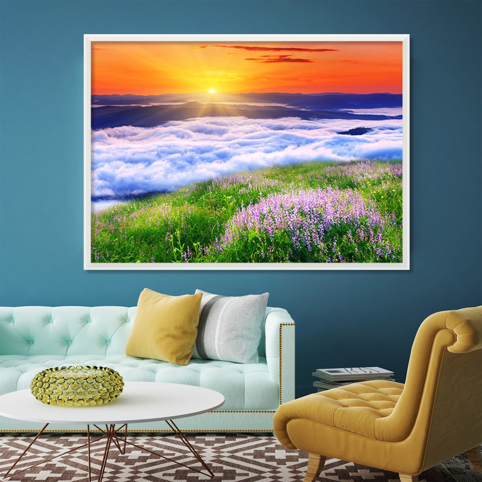 3D River Sun 567 Fake Framed Poster Home Decor Print Painting Unique Art Summer