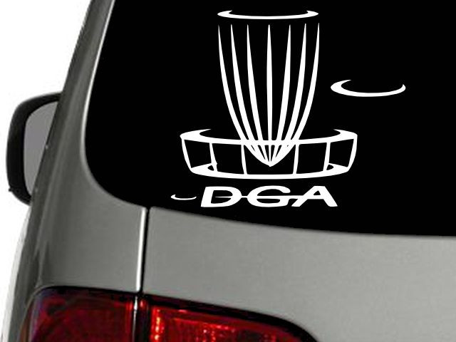 DGA DISC GOLF BASKET 6 x 5 Vinyl Decal Car Sticker Wall Truck