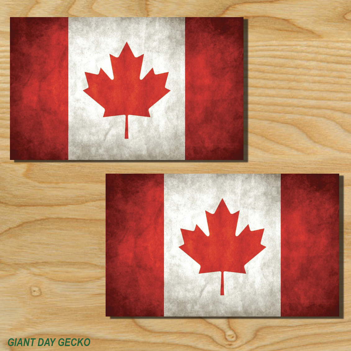 (2) TWO CANADIAN FLAG Vinyl Decal Sticker For Car Laptop Skateboard NEW Canada