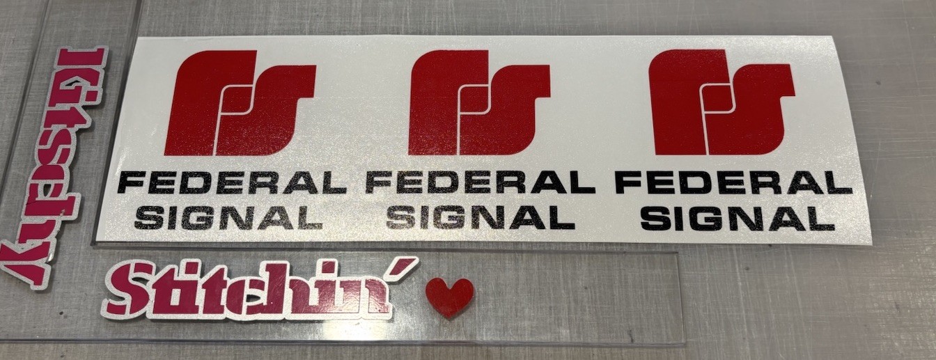 Federal Signal Logo Die Cut Vinyl Decal Police Fire EMT DOT Safety Equipment