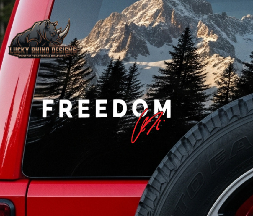 8" Freedom Charlie Kirk Memorial MAGA Car Window Vinyl Decal Bumper Sticker TPU
