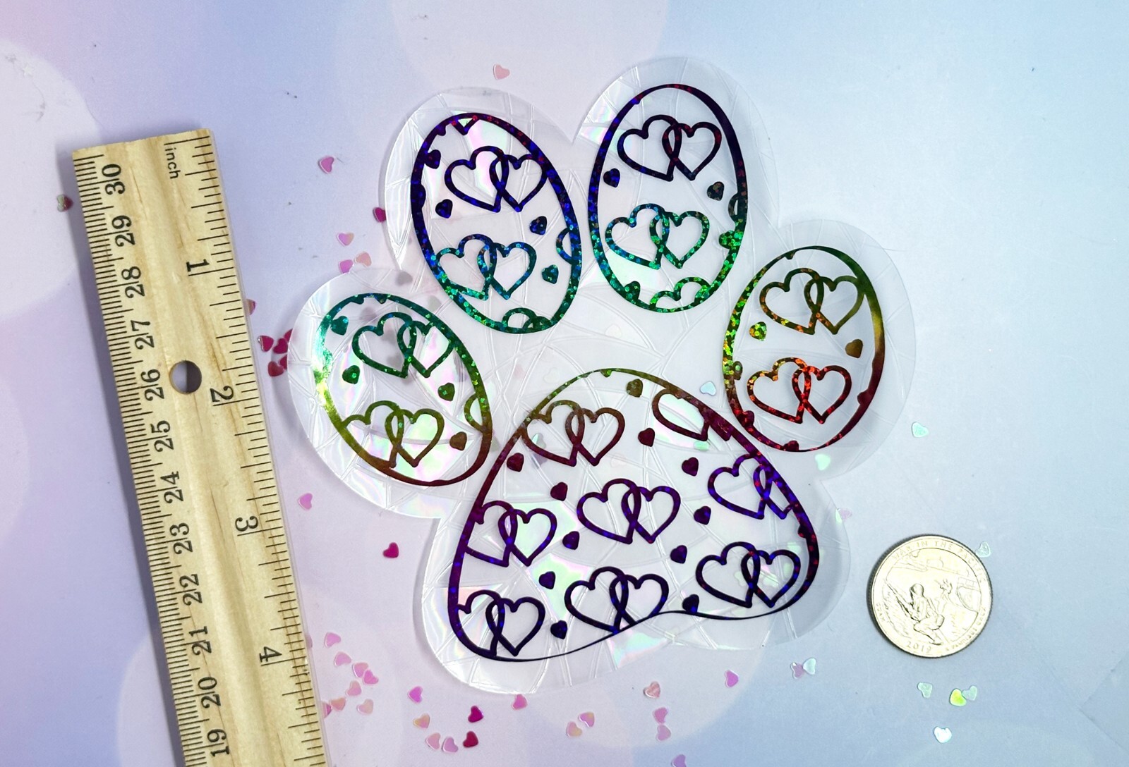 Paw Sticker Window Cling Suncatcher Decal Rainbow Maker Prism