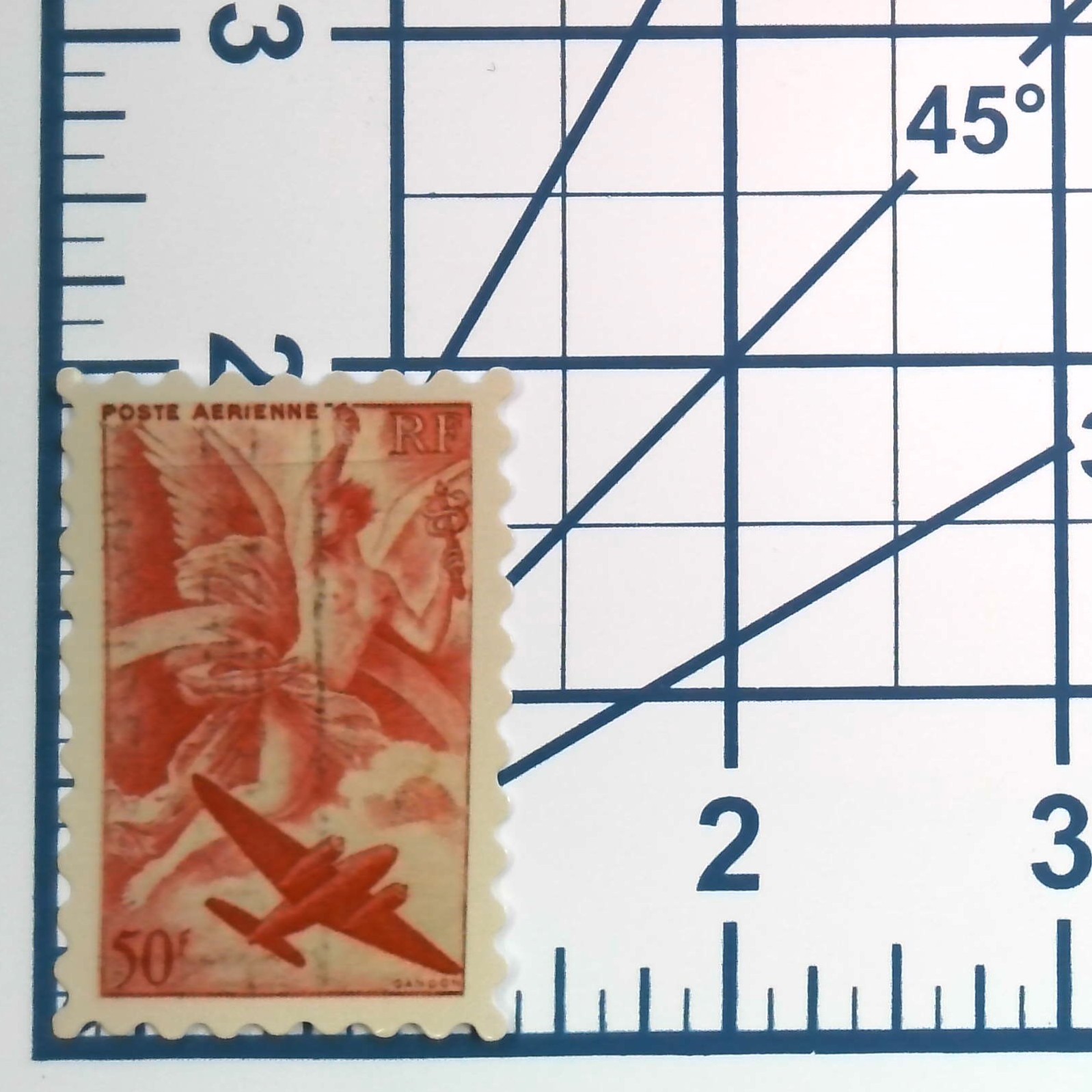 France Air Mail Postage Stamp Vinyl Sticker Water Resistant Retro Aviation Decal