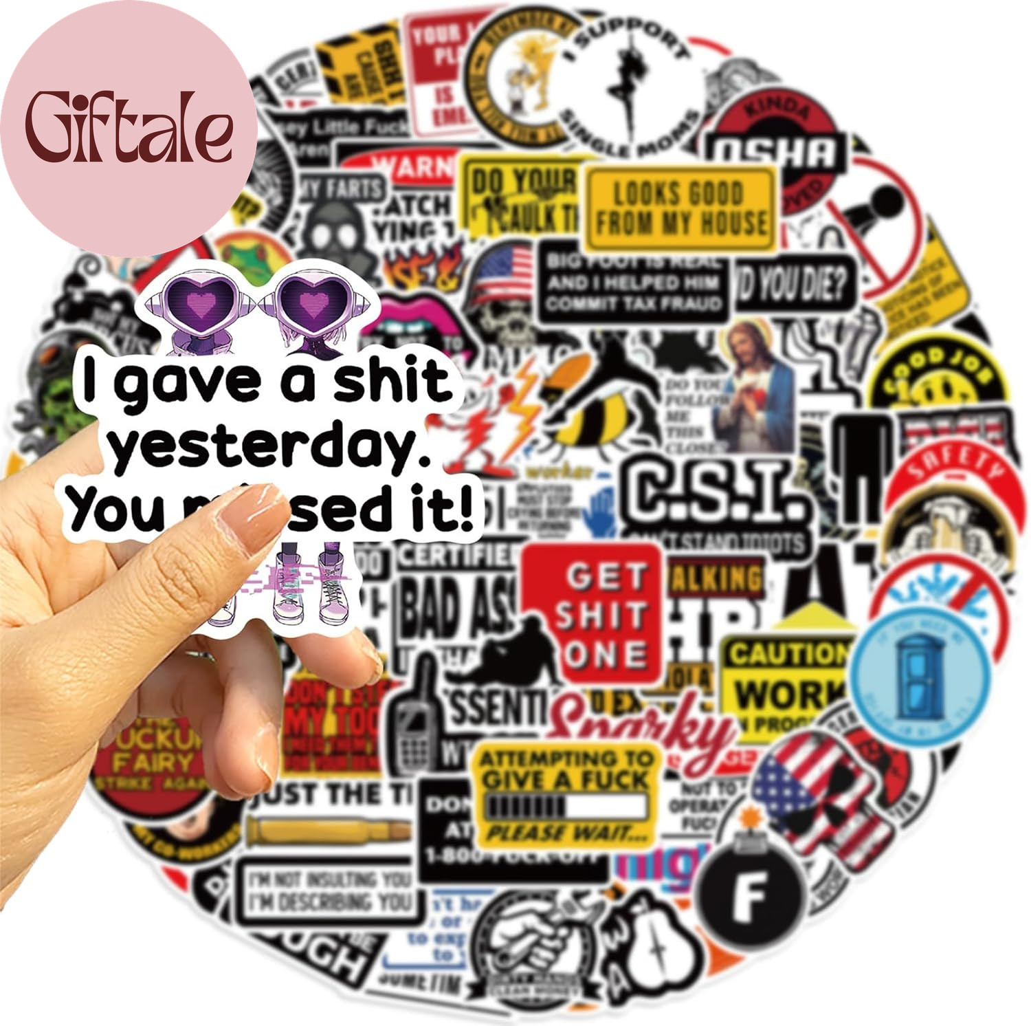 100 Pcs Funny Stickers for Adults (Dirty) Meme Water Bottles Sticker Pack Waterp