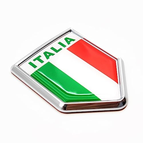 Overdecor Italy Flag Decal Stickers Car Emblem Italian Car Accessories