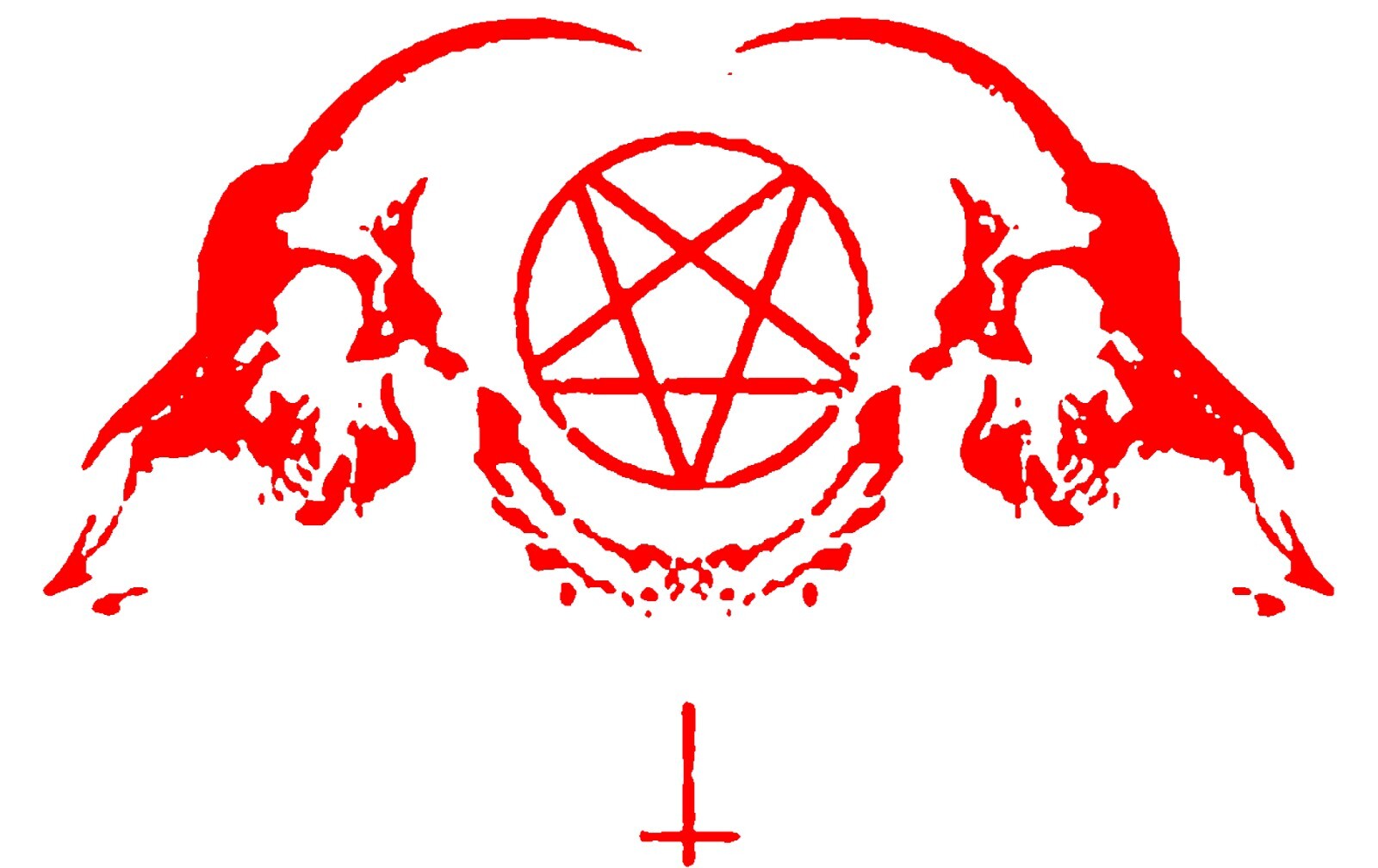 Goat Skull Die Cut Vinyl Sticker – Occult Baphomet Car Pentagram Decal Satanic