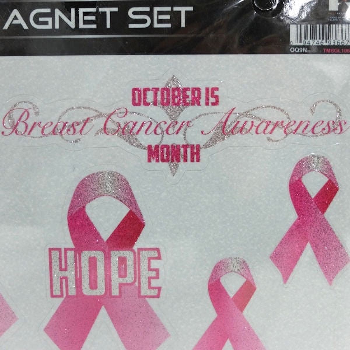 Breast Cancer Awareness Glitter Magnetic Set