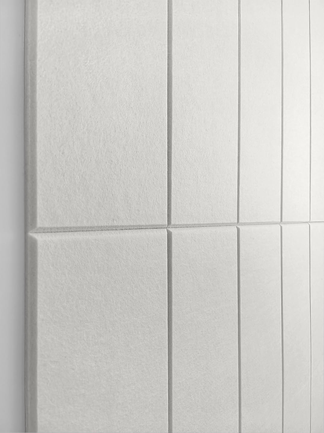 Peel and Stick Shiplap Felt Wall Panels – 24 Pack Warm White Sound Absorbing