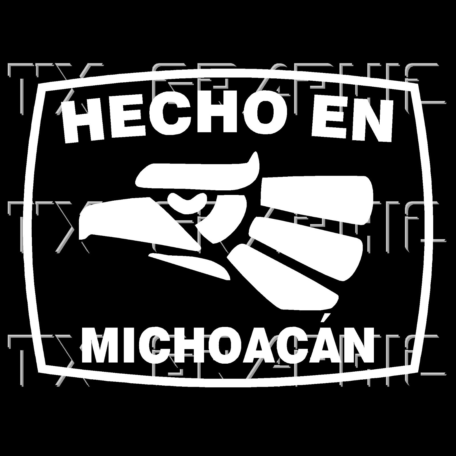 Hecho En Michoacan Estado de Mexico State Aztec Aguila Decal Sticker