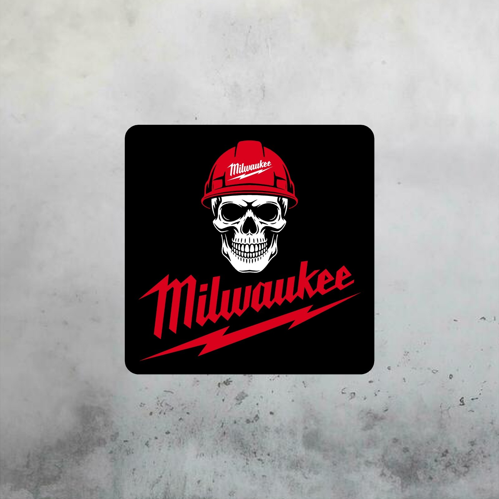 MILWAUKEE TOOLS Aluminum Sign 18in x 18in – Mancave Garage Shop Wall Art Sign