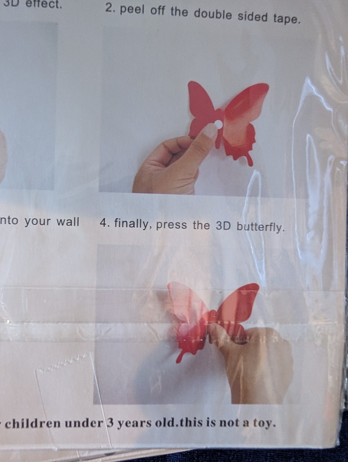 3D Unves DIY Silver Butterfly Decoration-Baby Bedroom Huge lot 25 Double Pks