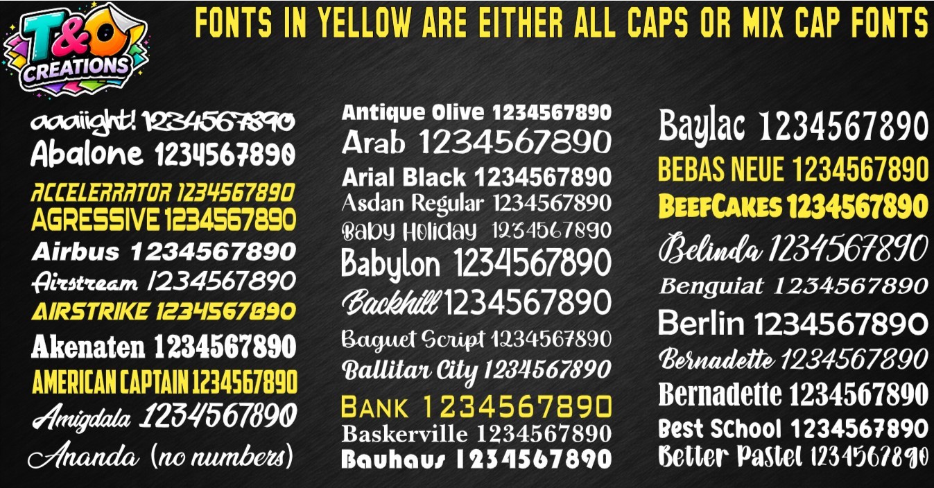 Custom Text Vinyl Lettering Decal -ANY TEXT- Several Size Options 1.5"-72" width