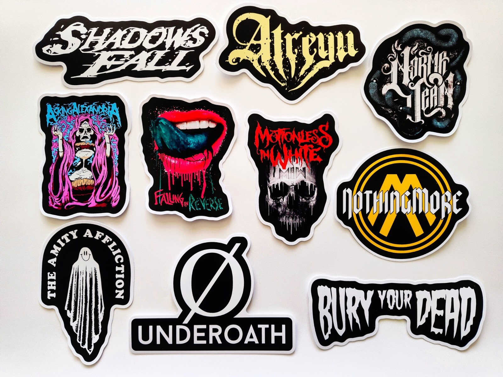 Metalcore / Deathcore Vinyl Sticker Lot (10 Pack) SET 2 metal death hardcore emo