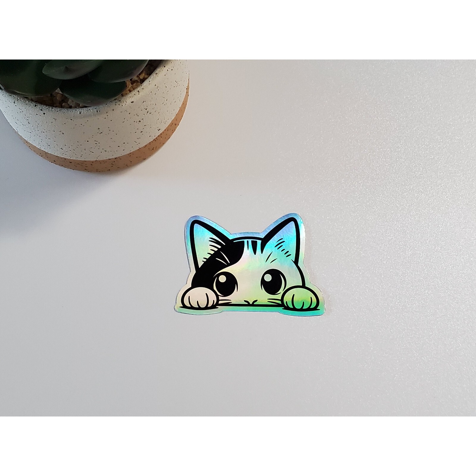 Cat Holographic Vinyl Sticker | Cat Lover Gift | Animal Stickers
