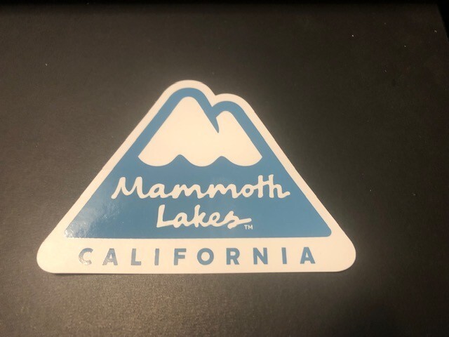MAMMOTH LAKES CALIFORNIA Mountain LT BLUE STICKER Regional CA Visitor TOURIST