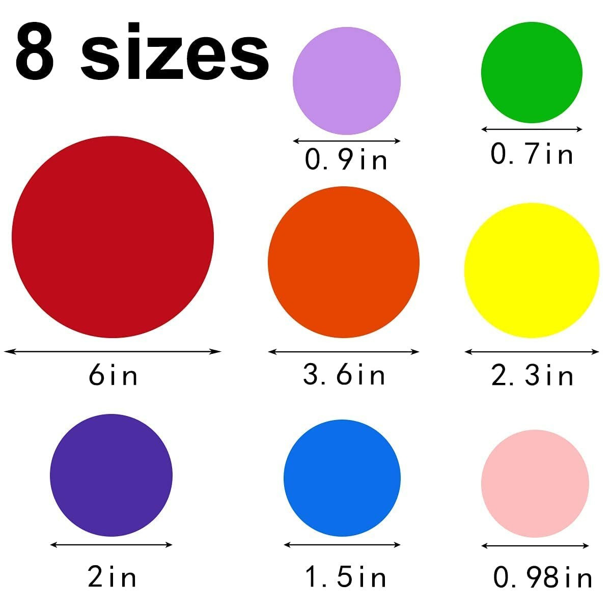 264 Pieces Polka Dot Wall Decals Circles Decals for Wall Vinyl Dots Stickers Set
