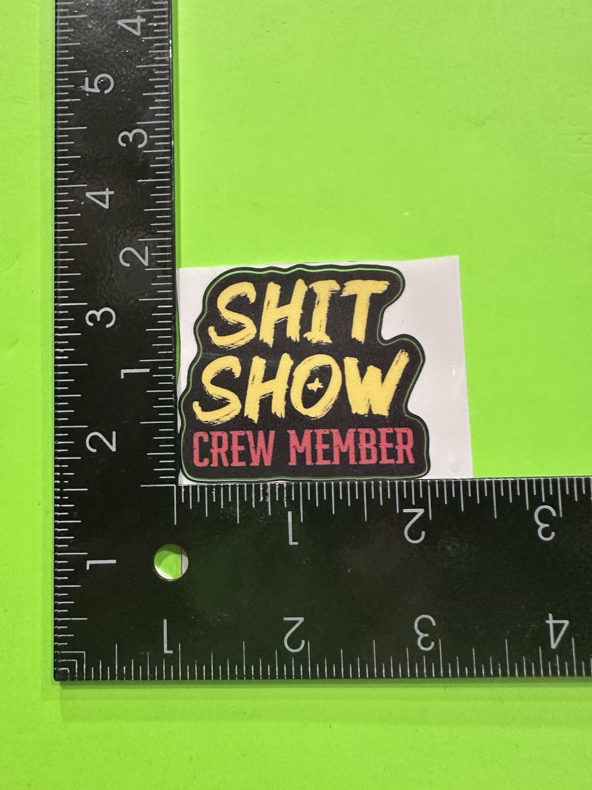 2 PACK SET – $HIT SHOW CREW MEMBER 2” VINYL DIECUT STICKER FUNNY SARCASTIC LOT