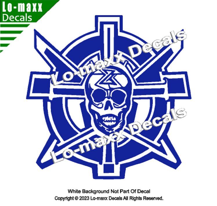 Z Skull Circle Original Custom Graphic Art High Performance Die Cut Vinyl Decal