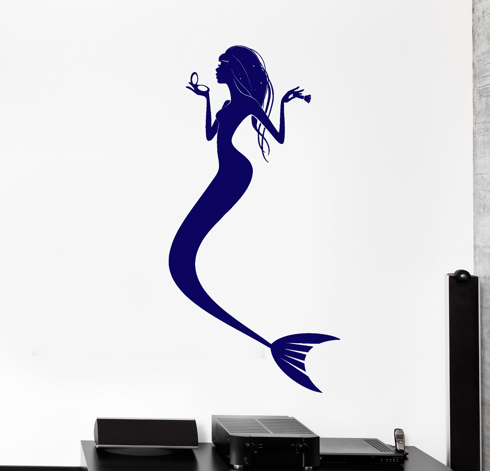 Wall Vinyl Decal Mermaid Ocean Sea Marine Fairytale Fantasy Bedroom Decor z3935