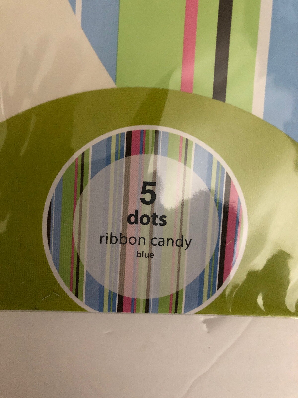 Wall Pops Ribbon Candy Blue 5 Pcs Circles Stickers Decals WPD93947-RARE-SHIP24HR