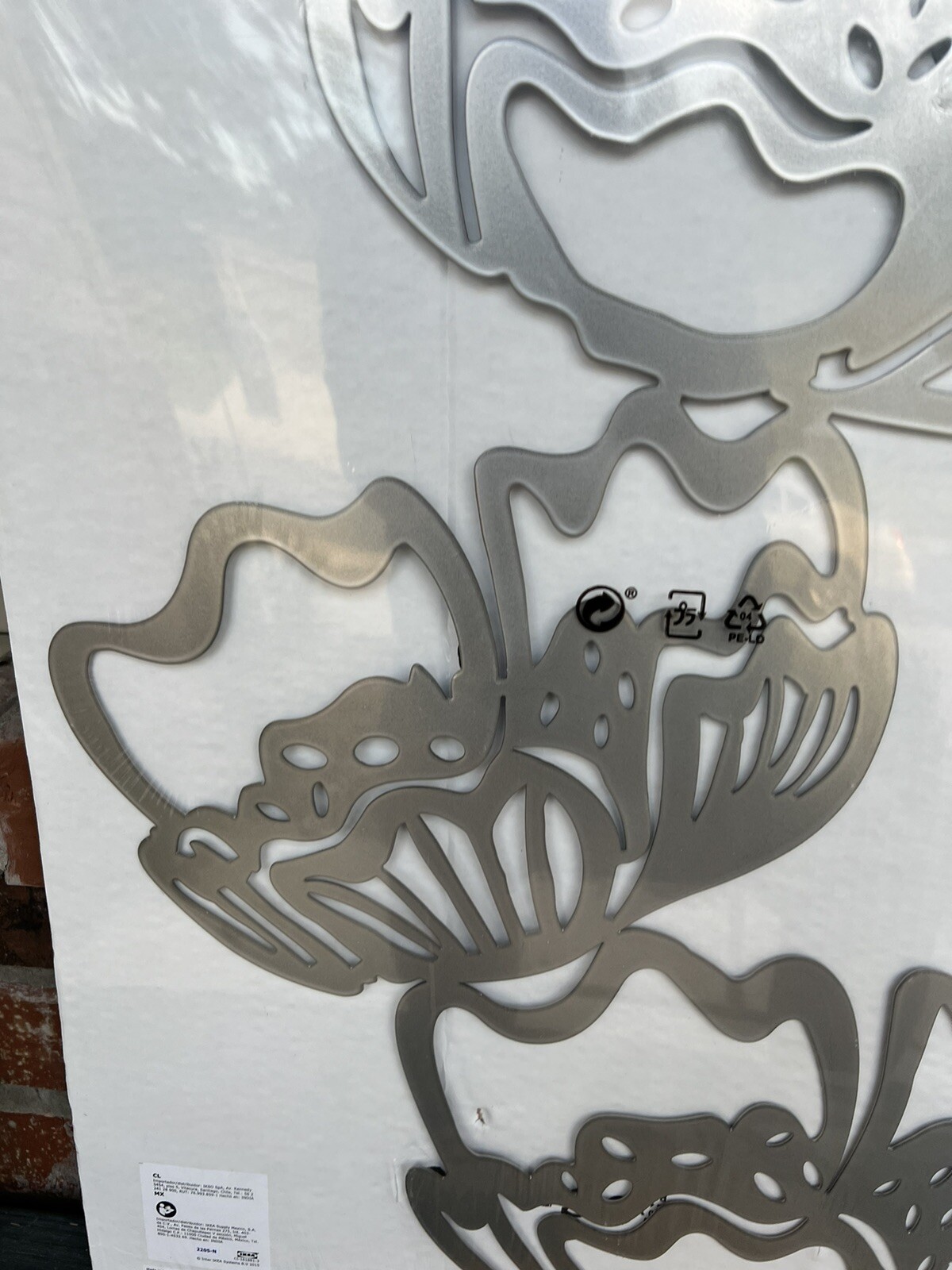 IKEA VÄTTLÖSA Wall Decoration Silver color 19 ¼x23 ½" 804.736.08 VÄTTLÖSA NEW