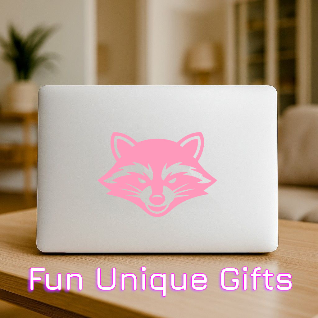 Raccoon Face Vinyl Decal Sticker -Multiple Colors & Sizes- SHIPS FREE!