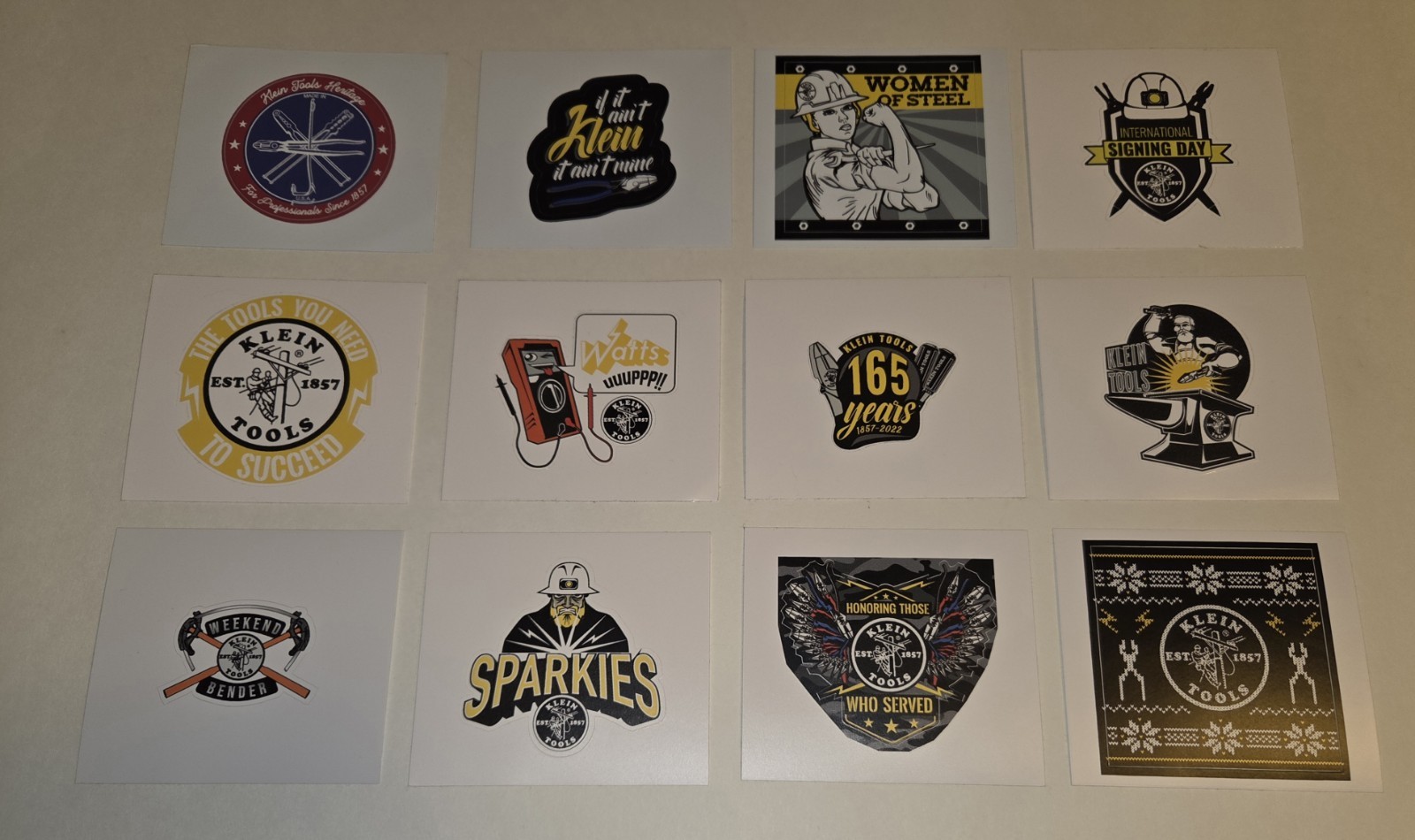 Klein Tools Tradesman Club Inaugural Year 2022 Limited Sticker COMPLETE SET (12)