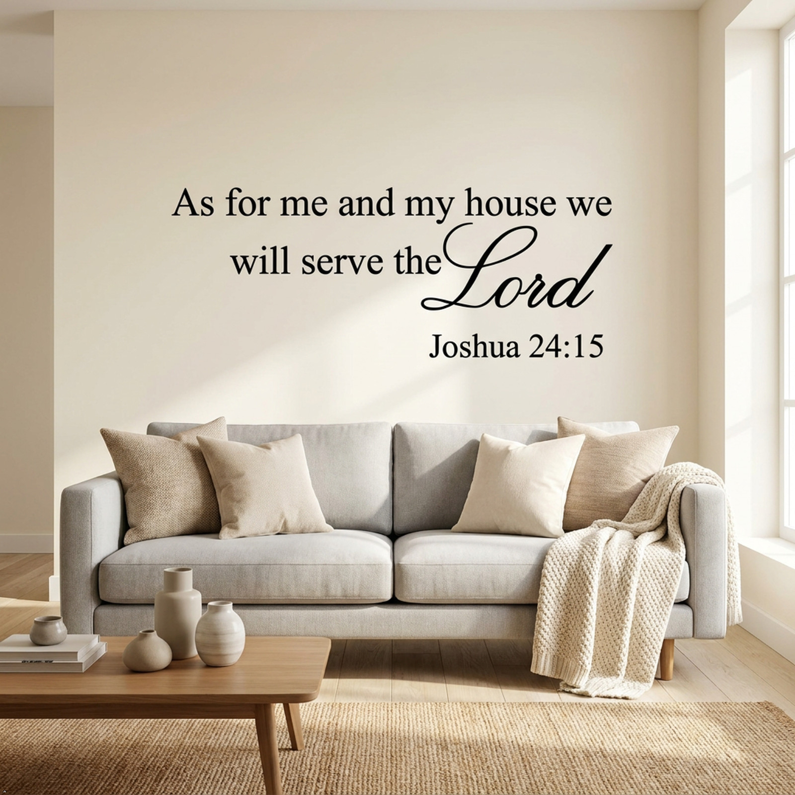 As for Me and My House Joshua 24:15 Vinyl Wall Art Quote decal Bible Verse
