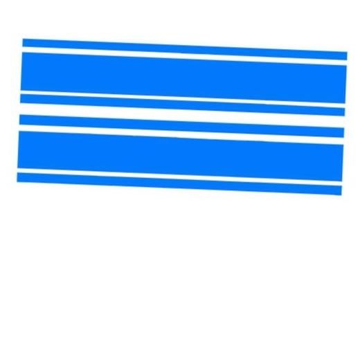 Car Hood Decal Stickers – Sports Fashion Racing Stripe – Blue – 2 PCS – Blue