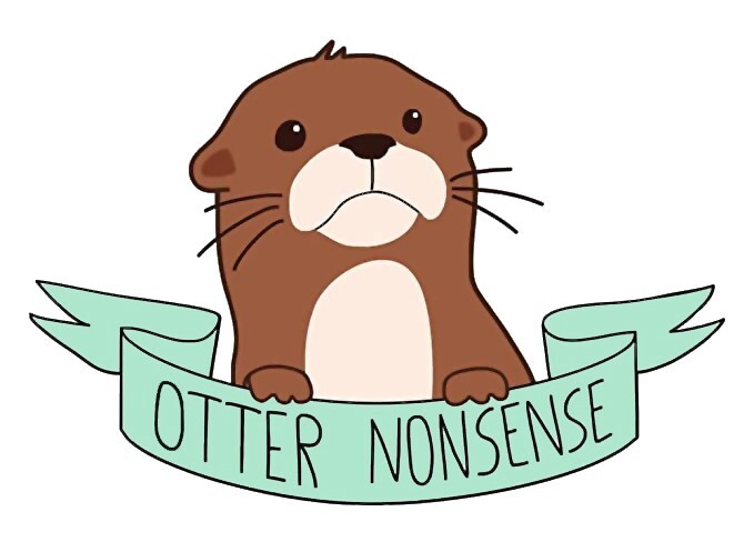 Otter Nonsense sticker, otter sticker, otter decal, funny otter, vinyl decal
