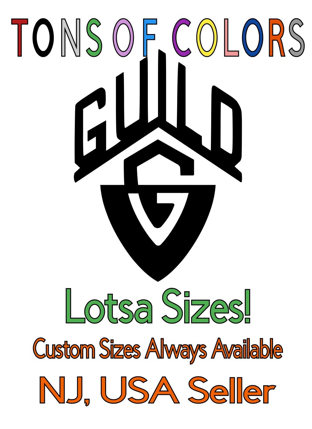 Guild Guitars Bass Die Cut Vinyl Decal Guitars Music Rock n Roll Sticker