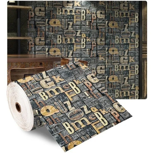 3D Foam Brick Self Adhesive Wallpaper Waterproof Wall Stickers Home Decor
