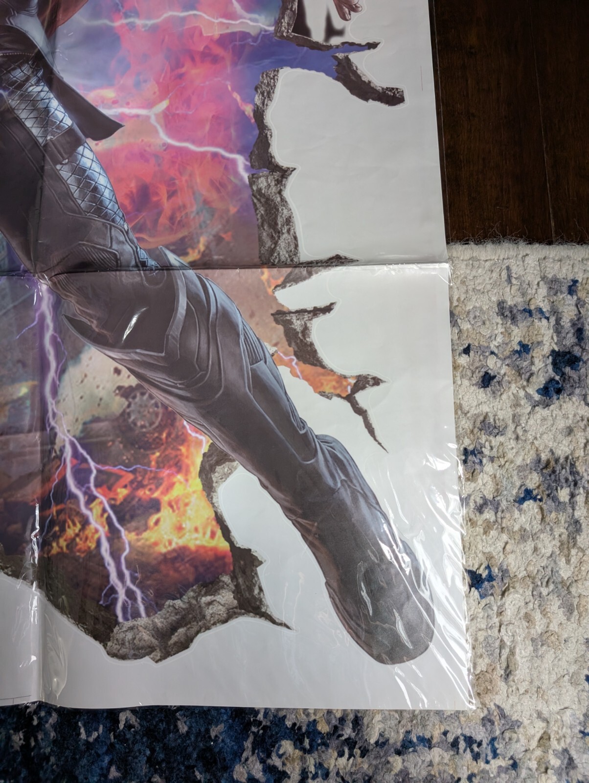 Marvel Avengers Thor 3D Look Wall Vinyl Sticker Poster – Children Bedroom Mural