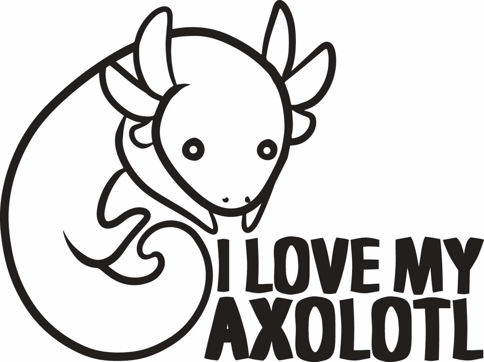 5" Axolotl Decal Sticker Car Window Wall Graphic Pet Fish Lizard Love Decor Home