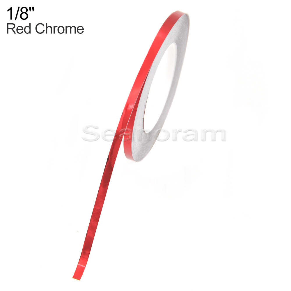 1/8" 3mm Red Chrome DIY Home Shop Bar Pinstriping Pin Stripe Decal Vinyl Sticker